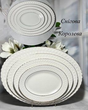 Блюдо фарфоровое овальное &laquo;Снежная Королева&raquo; 25&times;17,5 см (10*) SAL-000251 фото