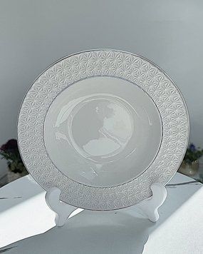 Глубокая тарелка фарфоровая &laquo;Снежная Королева&raquo; 22 см SAL-000289 фото