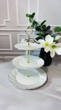 Ярусна фруктовниця &laquo;Хвиля&raquo; 3-ярусна SAL-0067 фото